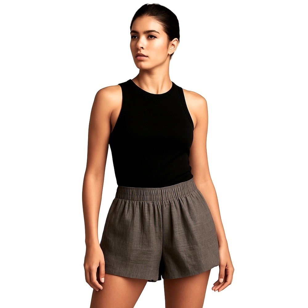 Georgie Womens Gray Snake Print Wide Leg Shorts Casual Pull On‎ Style Size Small